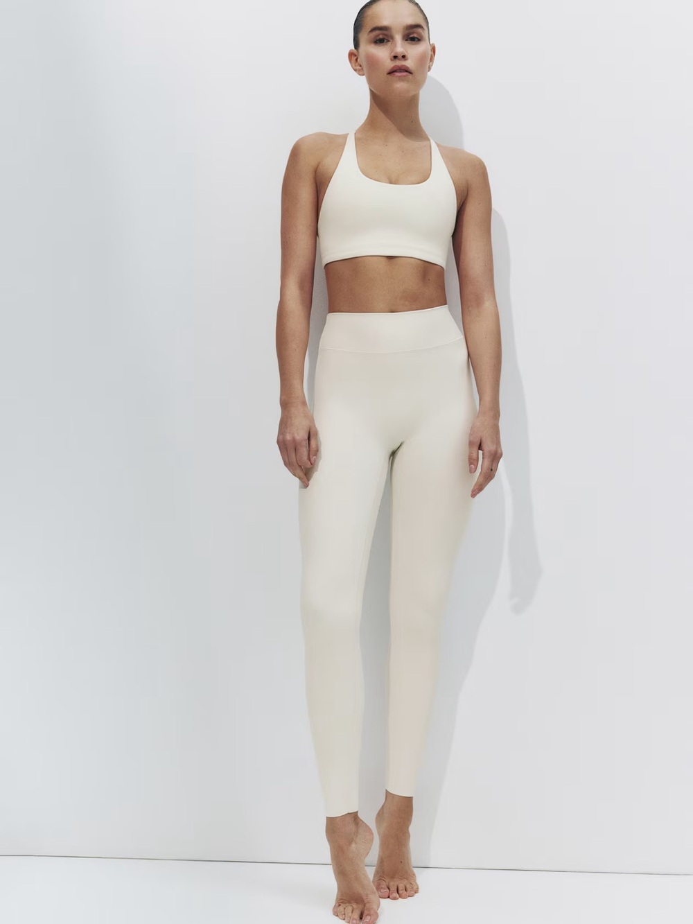 SET Active Cream High-Waist Seamless Leggings